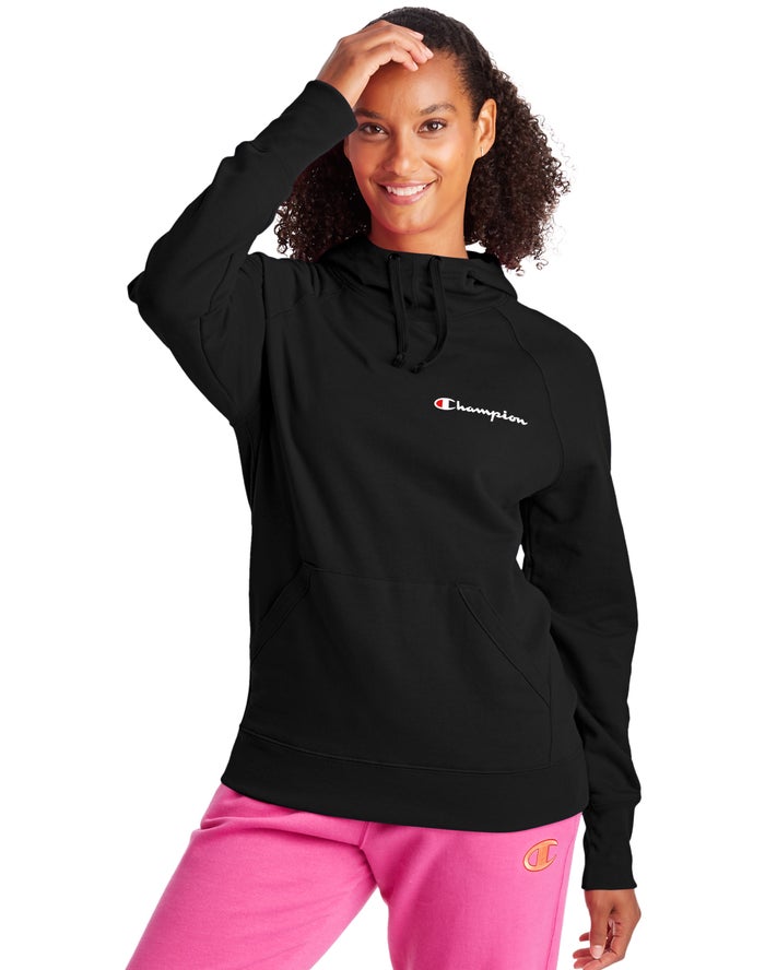 Sudadera Con Capucha Champion Mujer - Powerblend Script Logo ( Negras ) 2431650-TC